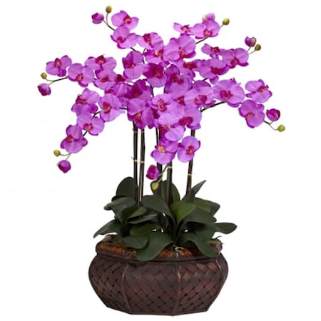 Nearly Natural Large Phalaenopsis Silk Flower Arrangement 1201-OR